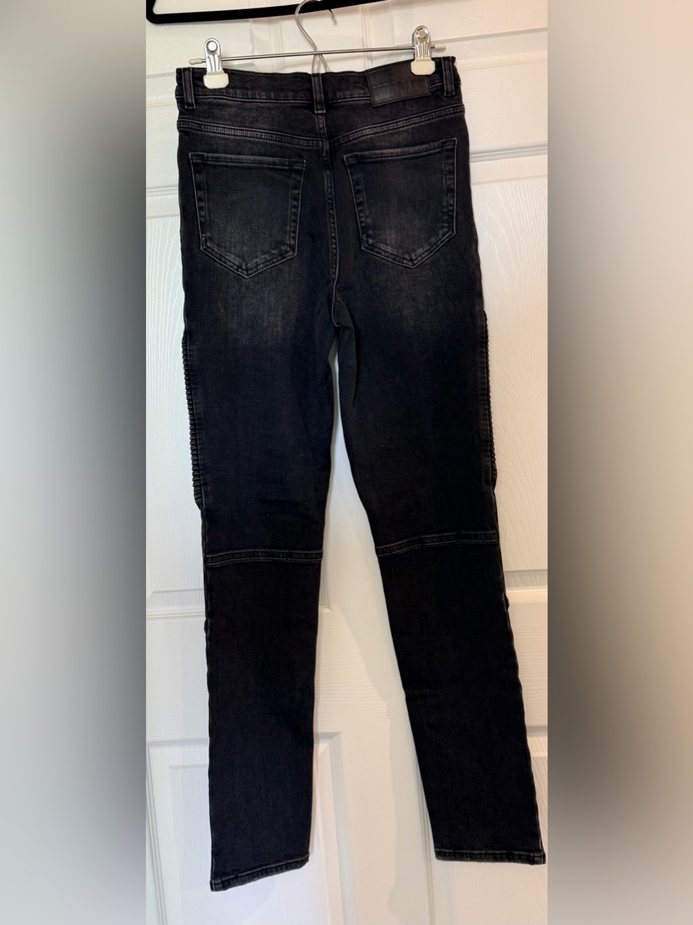 The Kooples Black Ribbed Knee Skinny Jeans - Picture 3 of 4